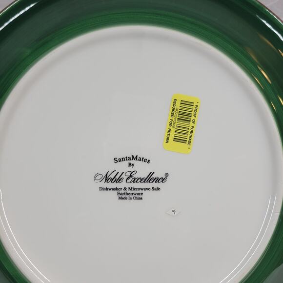 Noble Excellence Santa Mates Dinner‎ Plate 11" Christmas Holiday Retired New - Picture 3 of 10